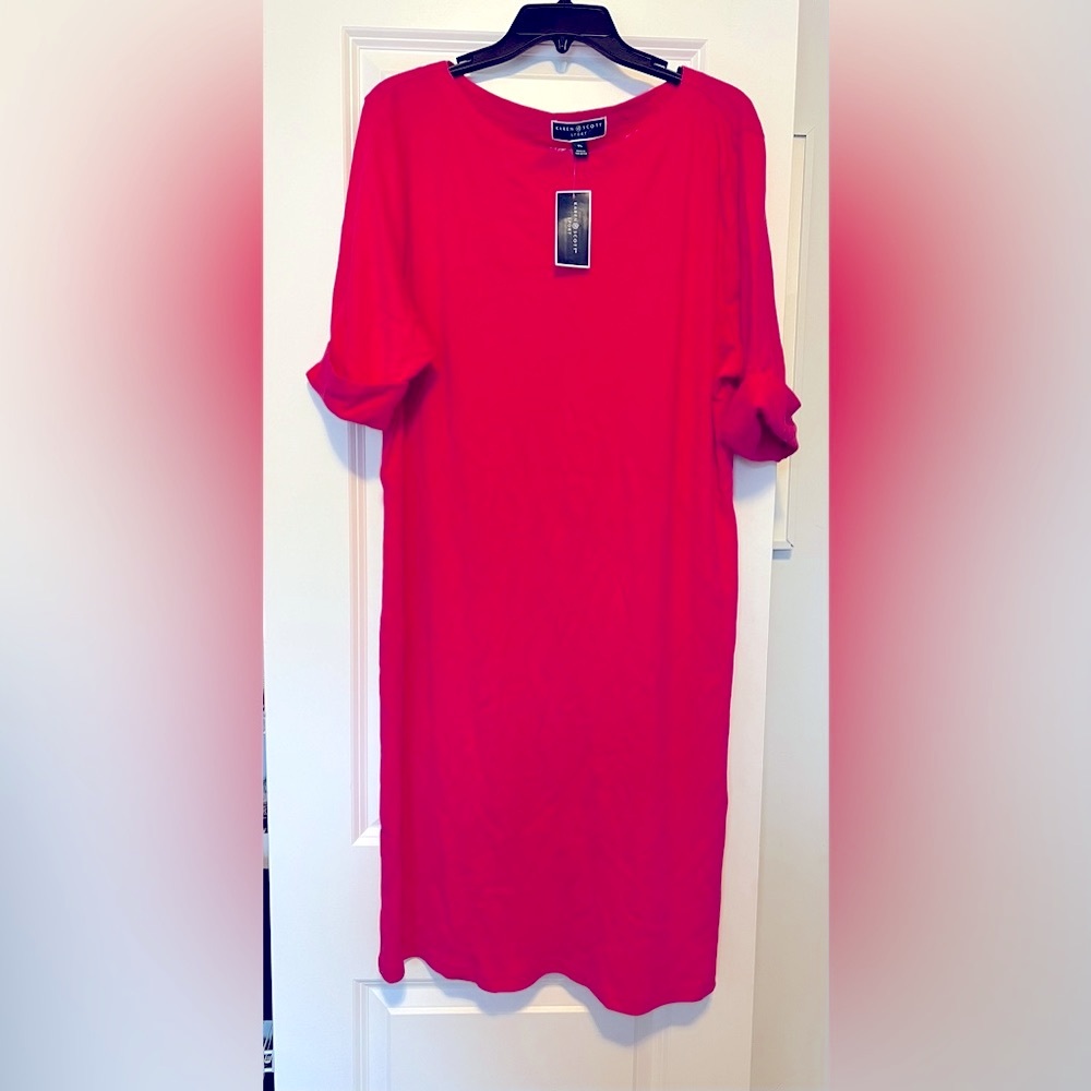 Karen Scott - Pink Peacock - XL -3/4 Sleeve - Dress